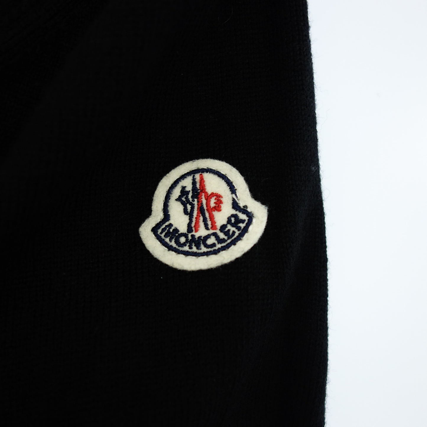 モンクレール セーター トリコロール ジャガード S レディース ブラック MONCLER TRICOT GIROCOLLO【AFB46】【中古】