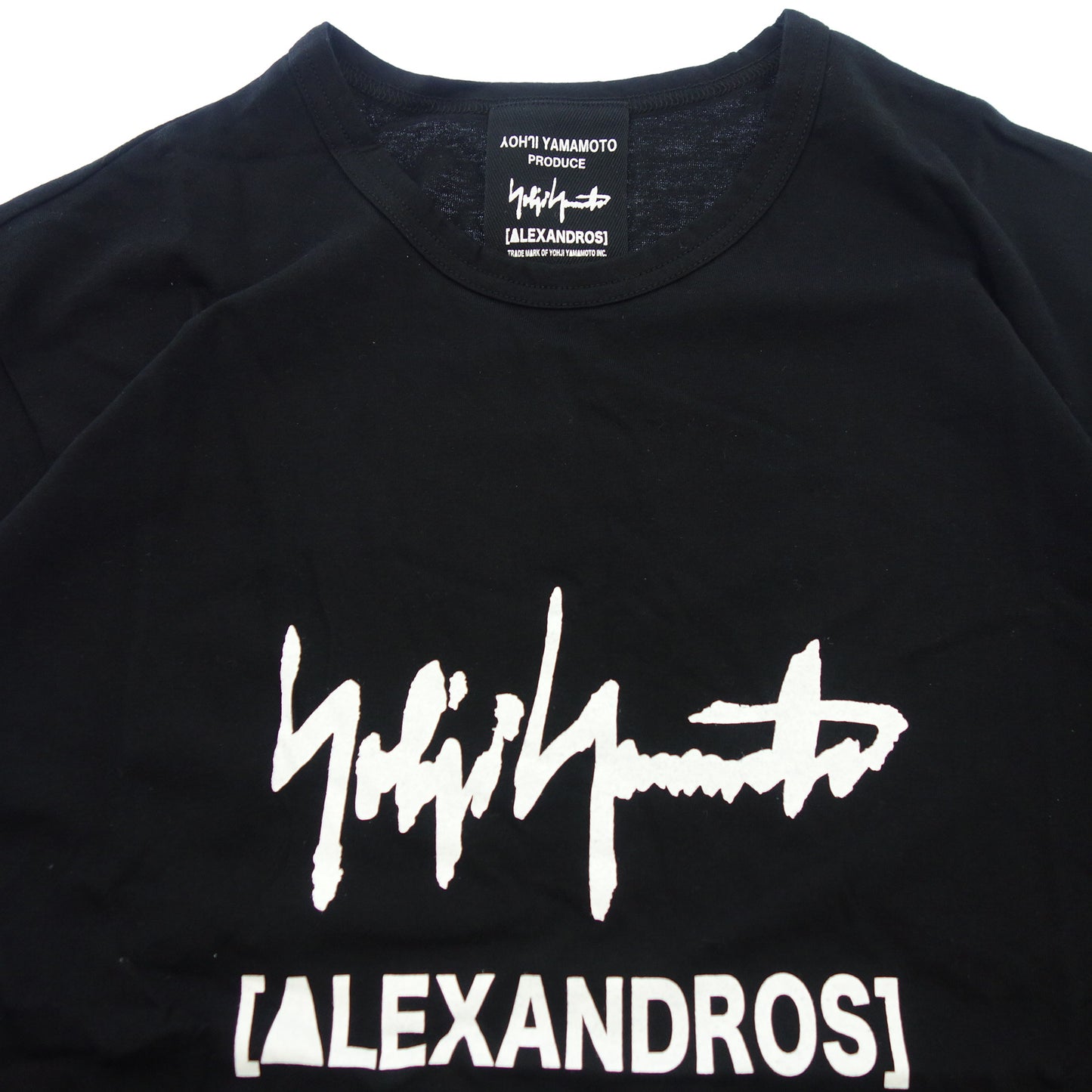 Unused ◆ Yohji Yamamoto x Alexander Short Sleeve T-shirt Cut and Sewn 17AW HK-T96-089-2-02 Black 2 Yohji Yamamoto POUR HOMME [AFB37] 