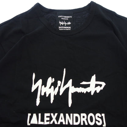 未使用 ◆ Yohji Yamamoto x Alexander 短袖 T 恤 Cut and Sewn 17AW HK-T96-089-2-02 黑色 2 Yohji Yamamoto POUR HOMME [AFB37] 