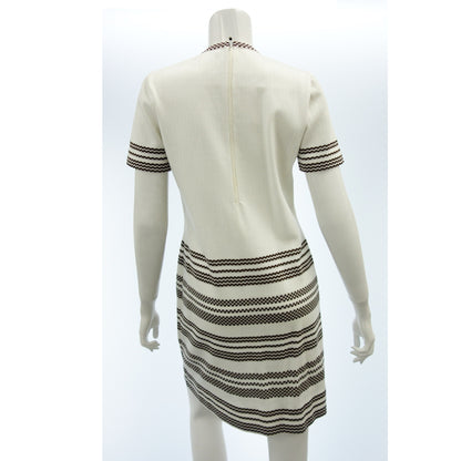 Wistel T Vintage Retro Dress Made in Italy Women's White 100% Polyester [AFB3] [Used] 