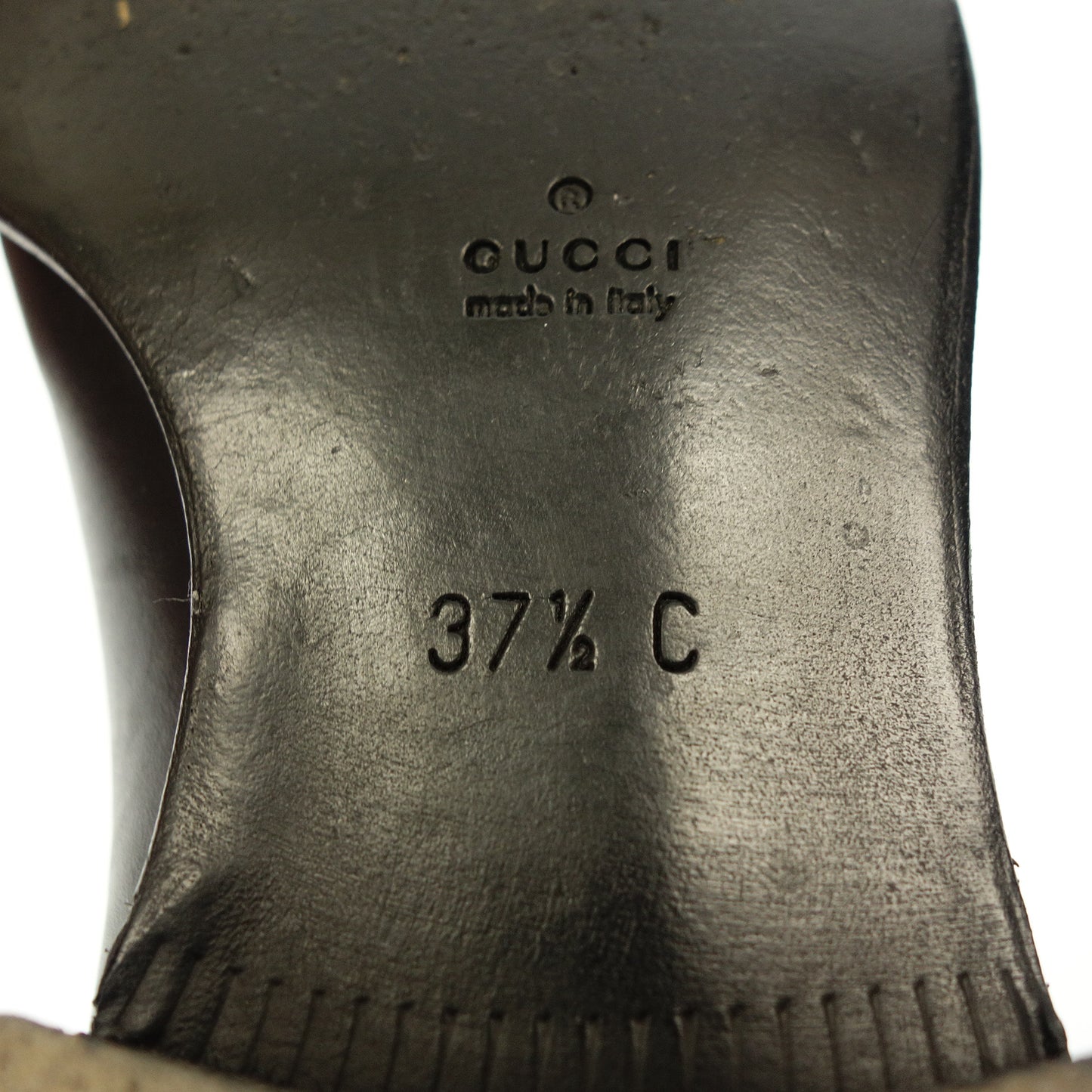 状况非常好◆ Gucci 皮鞋平底乐福鞋女士黑色 37.5C 115763 Gucci [AFC30] 