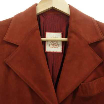 LOEWE Leather Jacket Suede Anagram Orange Women's 42 LOEWE [AFA13] [Used] 