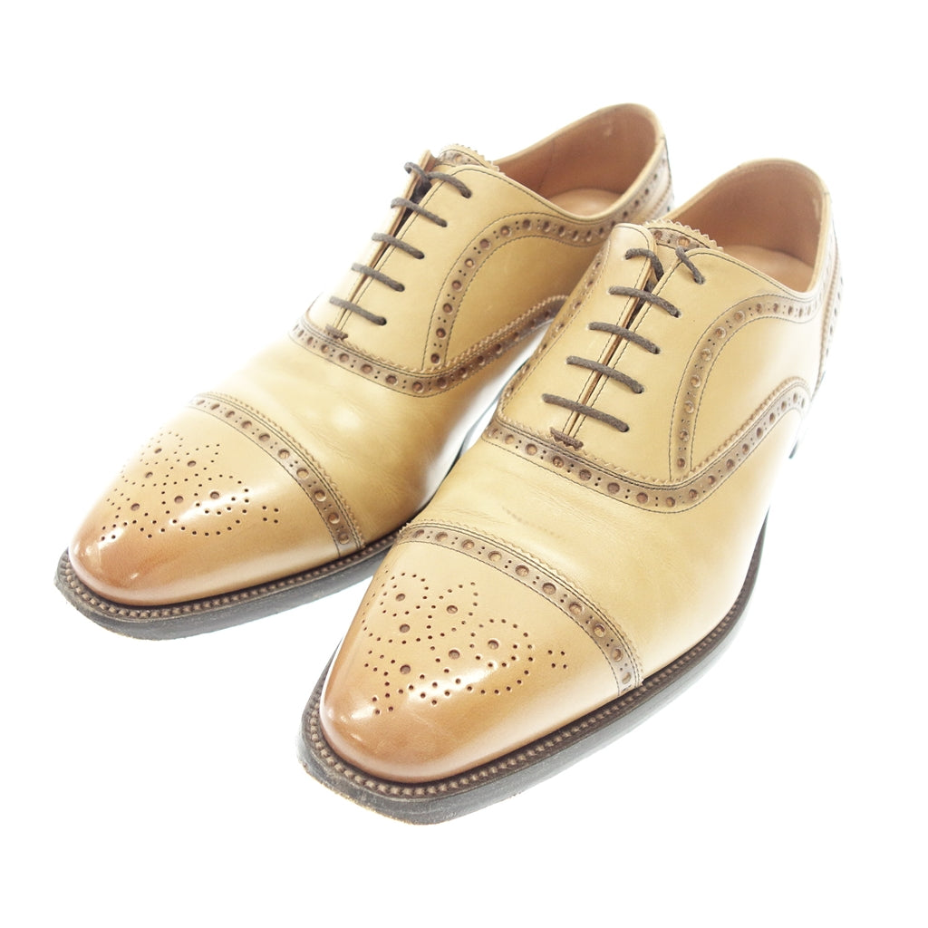 Used ◆Scotch grain leather shoes 20181 BR 40th anniversary model semi-brogue men's 26 brown SCOTCH GRAIN [AFD3] 