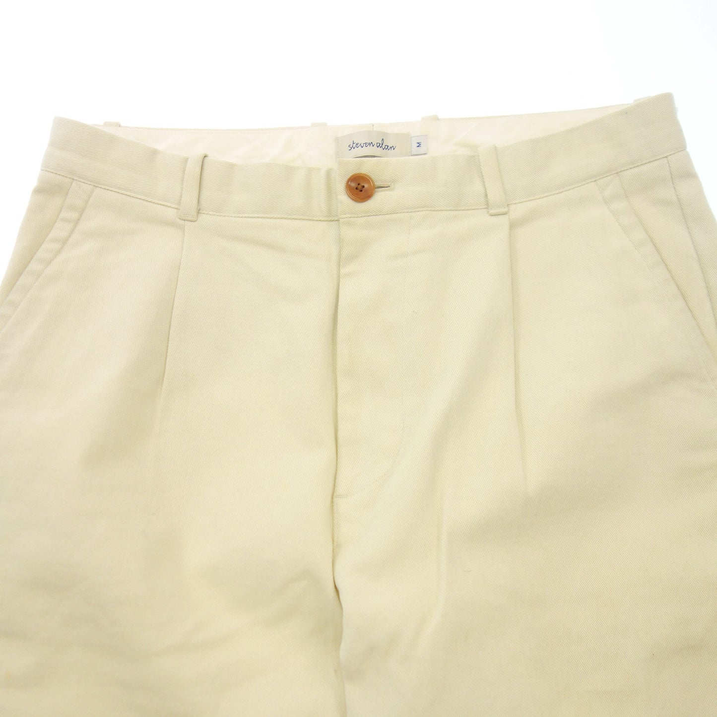 中古◆スティーブンアラン コットン タックパンツ メンズ M ベージュ系 STEVEN ALAN【AFB25】