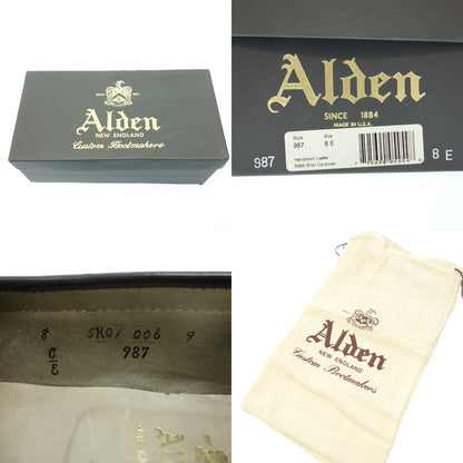 状况良好 ◆ Alden 皮鞋 Penny 乐福鞋 987 Cordovan 男式黑色 US8E ALDEN [LA] 