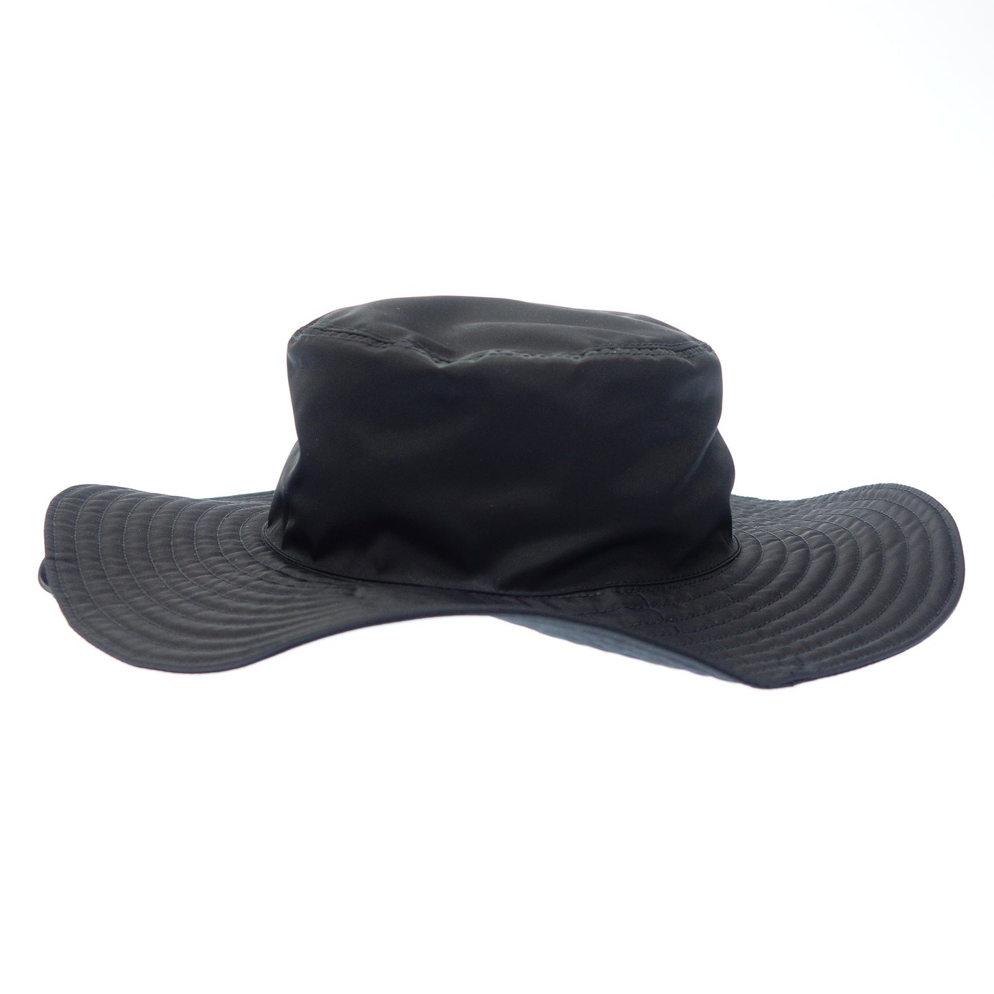 状况非常好 ◆ Prada 渔夫帽再生尼龙黑色 尺寸 L P101 2021 27394 PRADA [AFI1] 