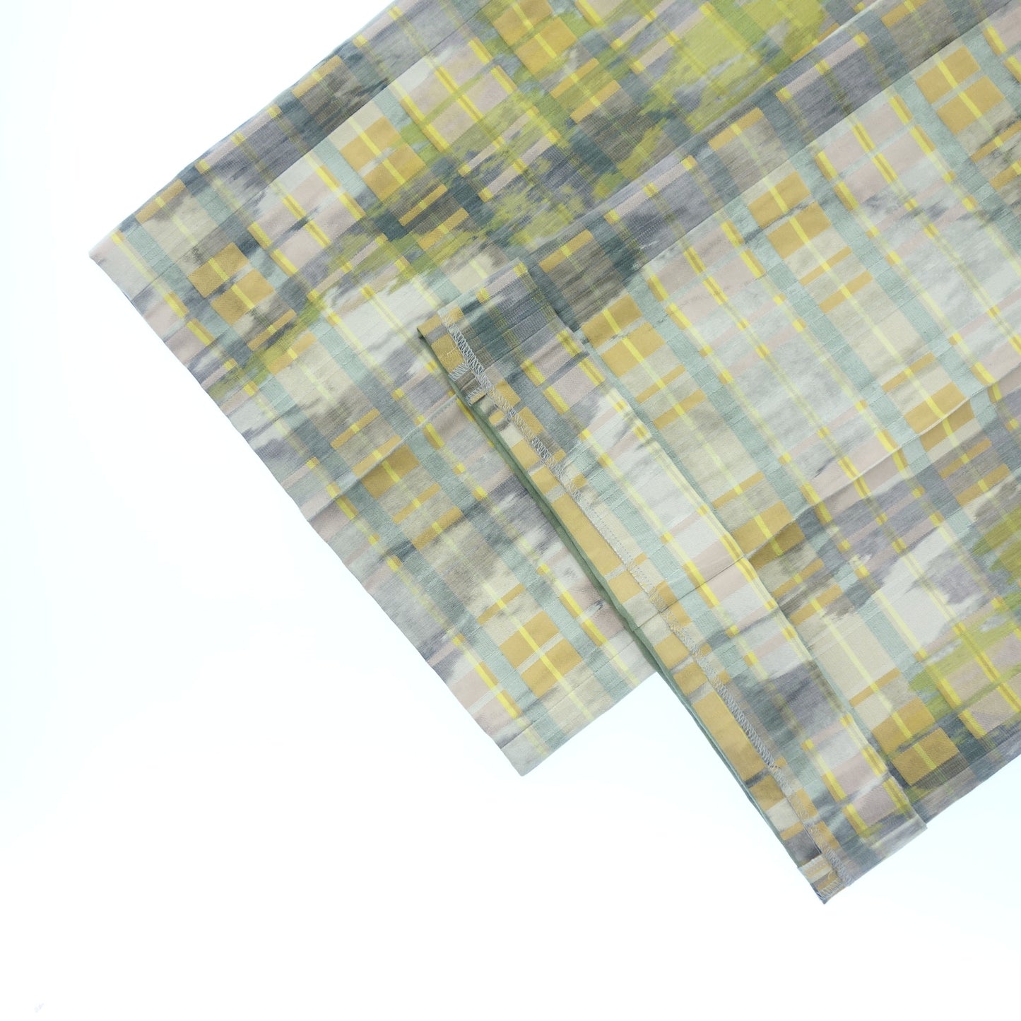 Good condition◆Cavan Camouflage Check Print Wide Pants Cotton Polyester Women's Yellow Size Unknown CABaN [AFB8] 