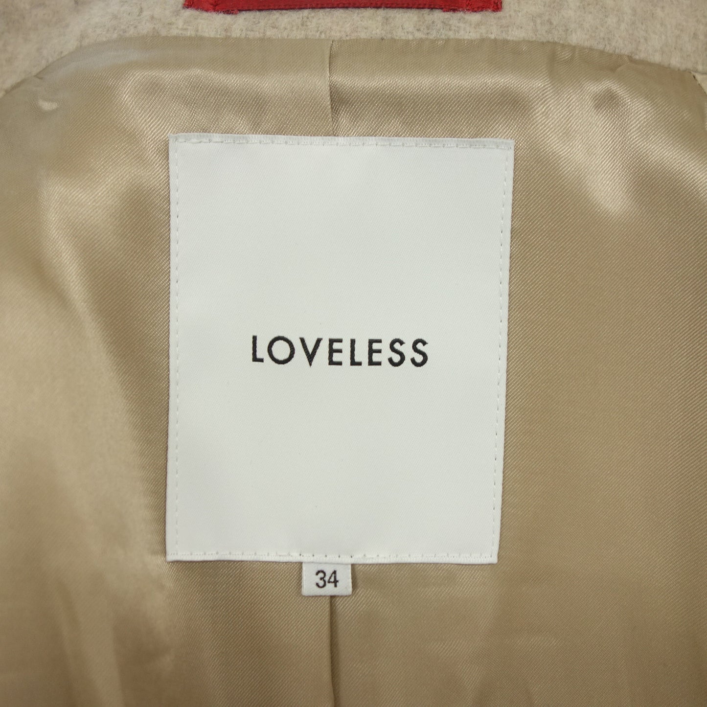 ラブレス チェスターコート マンテコ ドロップ ウール レディース 34 ベージュ系 LOVELESS【AFA18】【中古】