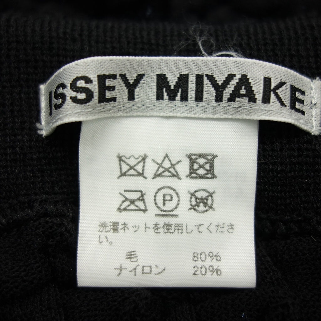 状况良好 ◆ ISSEY MIYAKE 裤子 IM13KF276 针织女式黑色 2 码 ISSEY MIYAKE [AFB33] 