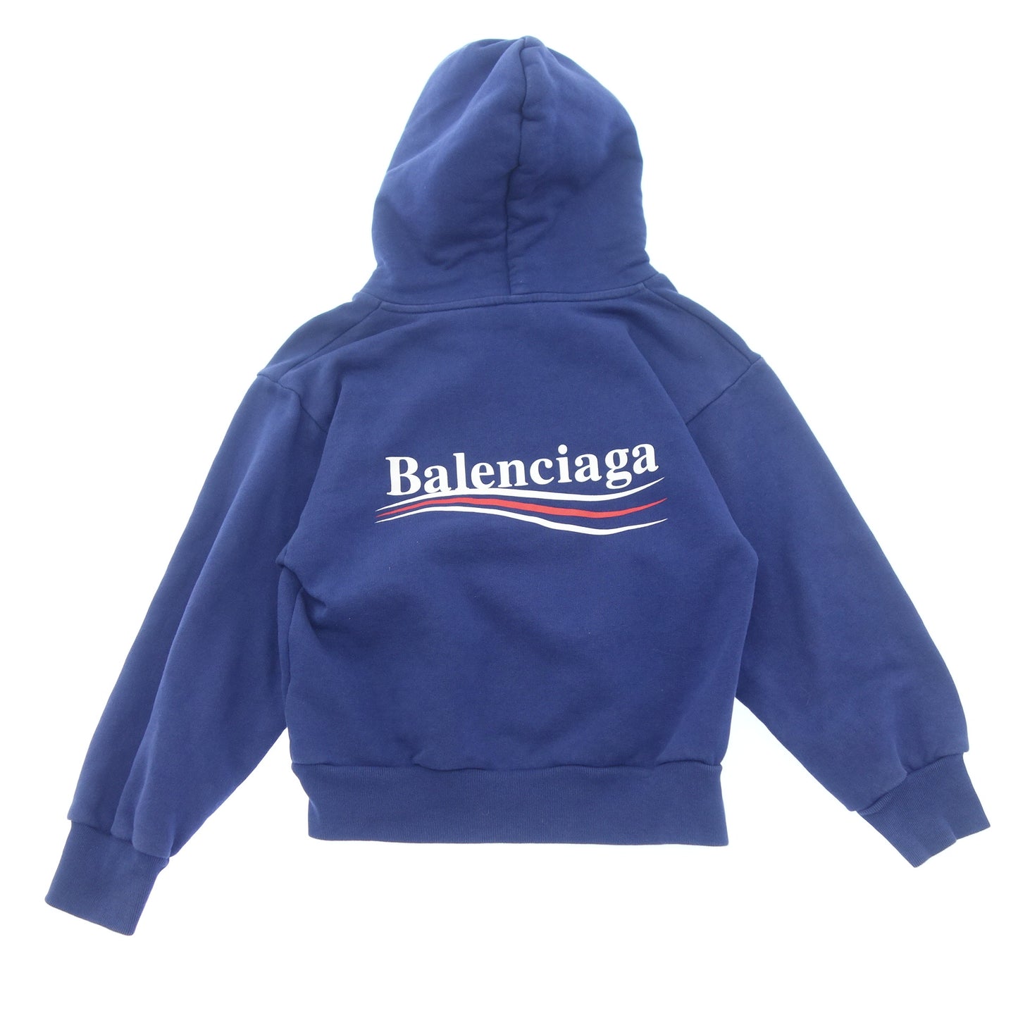 Balenciaga 套头派克大衣背面徽标 儿童 海军蓝 6 BALENCIAGA [AFB4] [二手] 