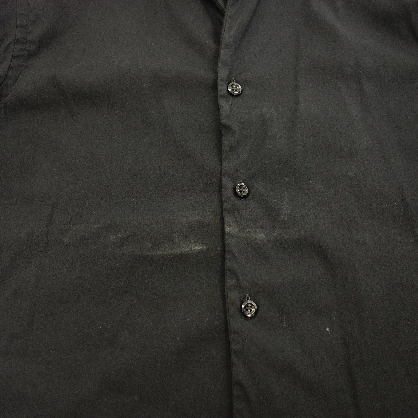 Used ◆ Emporio Armani cutter shirt open collar men's black size S EMPORIO ARMANI [AFB40] 