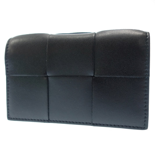 Bottega Veneta Card Case Leather Black with Box BOTTEGA VENETA [AFI18] [Used] 