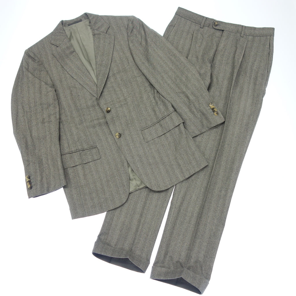 Good Condition ◆ Ermenegildo Zegna Suit Setup SU MISURA15milmil15 Tailored Jacket Single Stripe 2B Men's Gray Size 44 Ermenegildo Zegna [AFB36] 