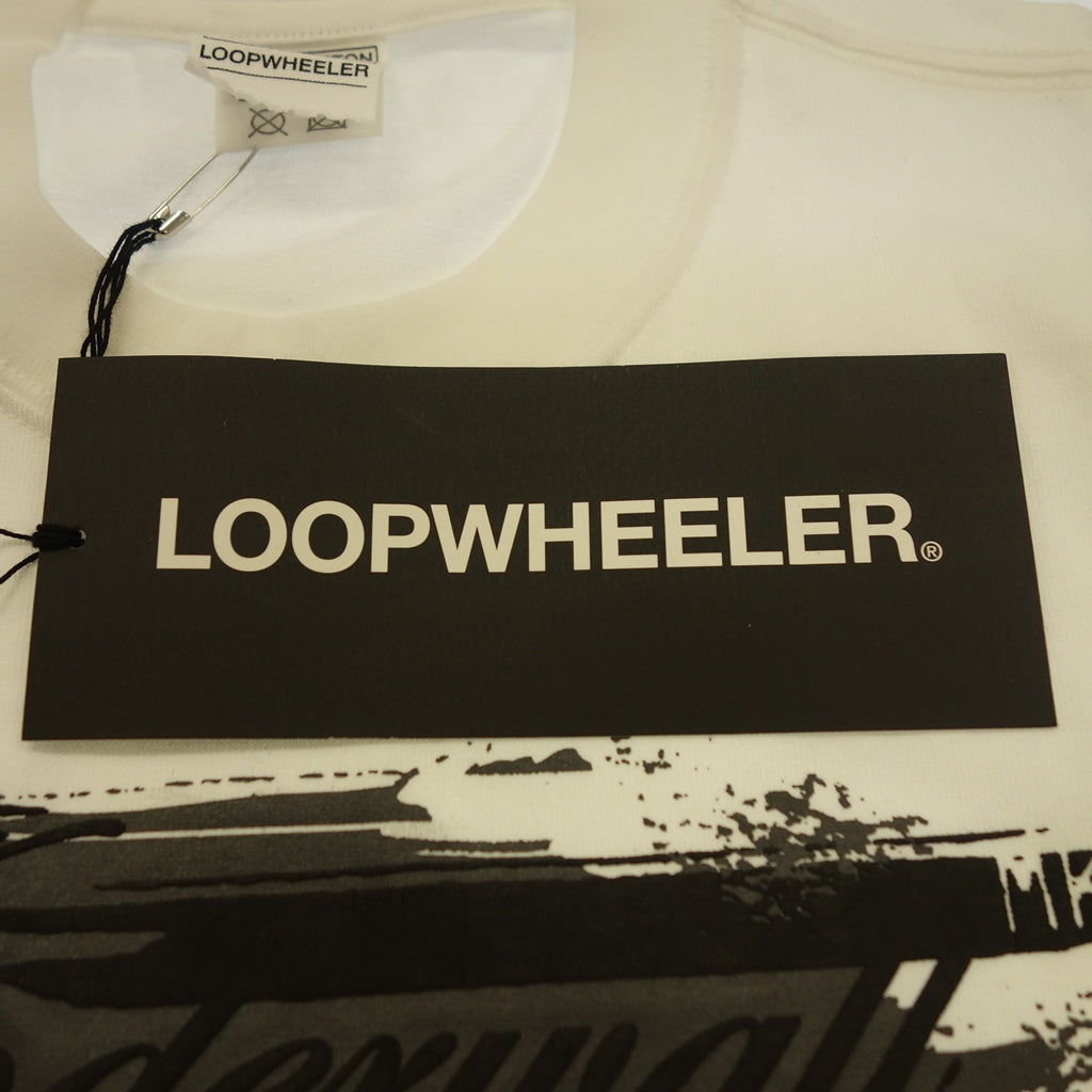 新品同様◆ループウィラー 半袖Tシャツ ワンダーウォールコラボ メンズ サイズM ホワイト LOOPWHEELER【AFB18】