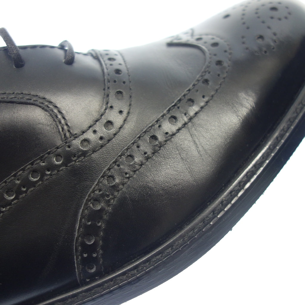 Very good condition ◆ Gentle leather shoes wing tip men's 26.5cm black GENTLE [AFC22] 