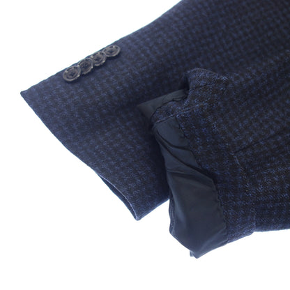 Very good condition ◆ TAGLIATORE Tailored Jacket Single Wool Check 1SGG22K Men's Size 44 Navy TAGLIATORE [AFB4] 