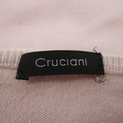 Cruciani V-neck sweater 100% cotton men's 48 pink Cruciani [AFB38] [Used] 