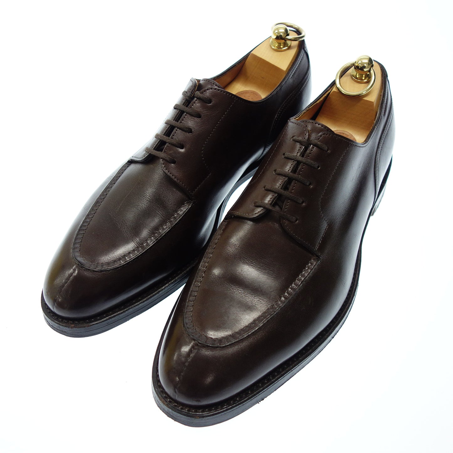 美品◆ジョンロブ レザーシューズ Uチップ シャンボード メンズ 8.5 茶 JOHN LOBB【AFD8】