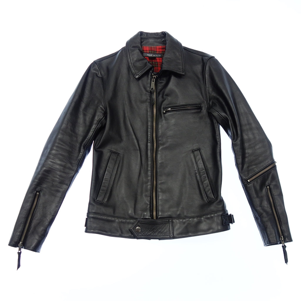 Haruf Riders Jacket Single Horsehide Black Haruf [AFG1] – ストック
