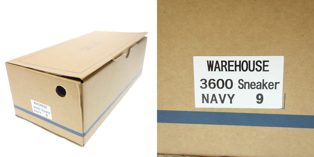 Used ◆Warehouse Suede Sneakers 2 Tone Low Cut 3600 Men's Size 9 Navy with Box WAREHOUSE [AFD5] 