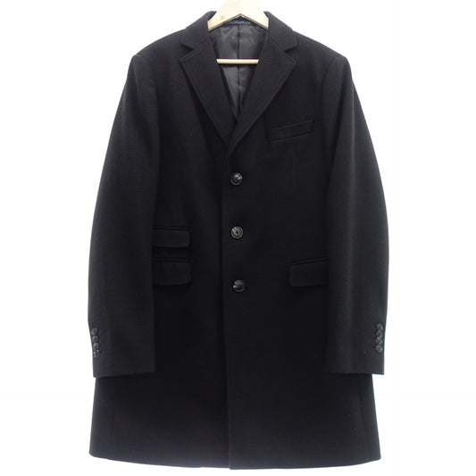 Good Condition◆Sense Chester Coat Single with Change Pocket Polyester Black Size 54 Men's SSEINSE [AFA8] 