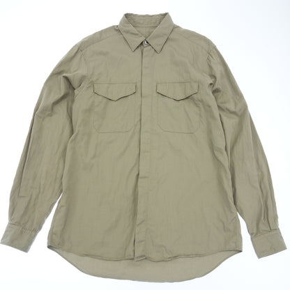 Good condition◆Shinya shirt cotton men's size 3 green SHINYA [AFB6] 