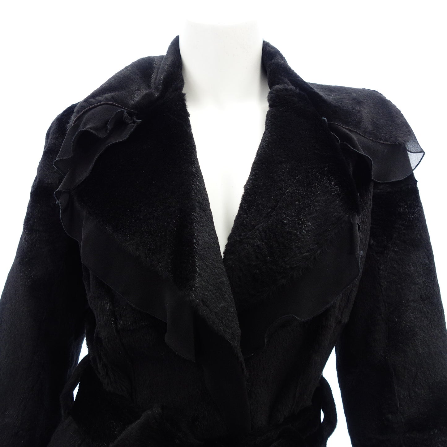 Good condition◆Dolce &amp; Gabbana Jacket Rabbit Fur Black Size 40 Dolce &amp; Gabbana [AFF24] 
