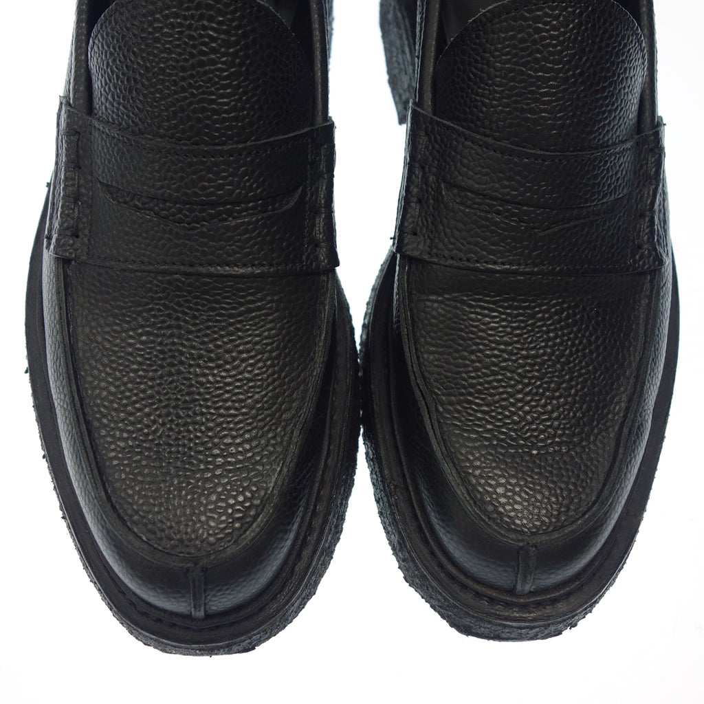 Good Condition◆Tricker's MACKINTOSH Leather Shoes Loafers Grained Leather Men's UK7 Black Tricker's MACKINTOSH [AFC26] 