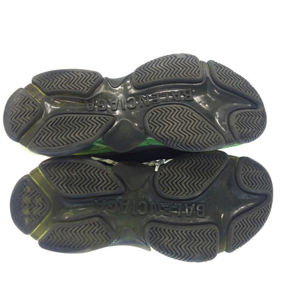 状况良好 ◆ Balenciaga 运动鞋 Triple S 男士 黑色 x 绿色 尺寸 27 厘米 541624 Balenciaga [AFC26] 