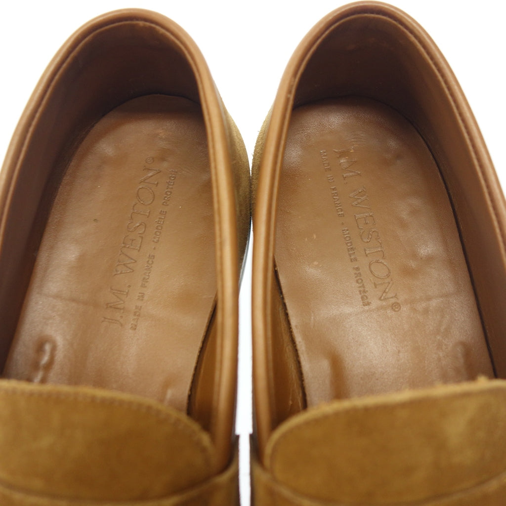 Good condition ◆ JM Weston leather shoes loafers Lumoc 281 suede men's brown size 6E JMWESTON [LA] 