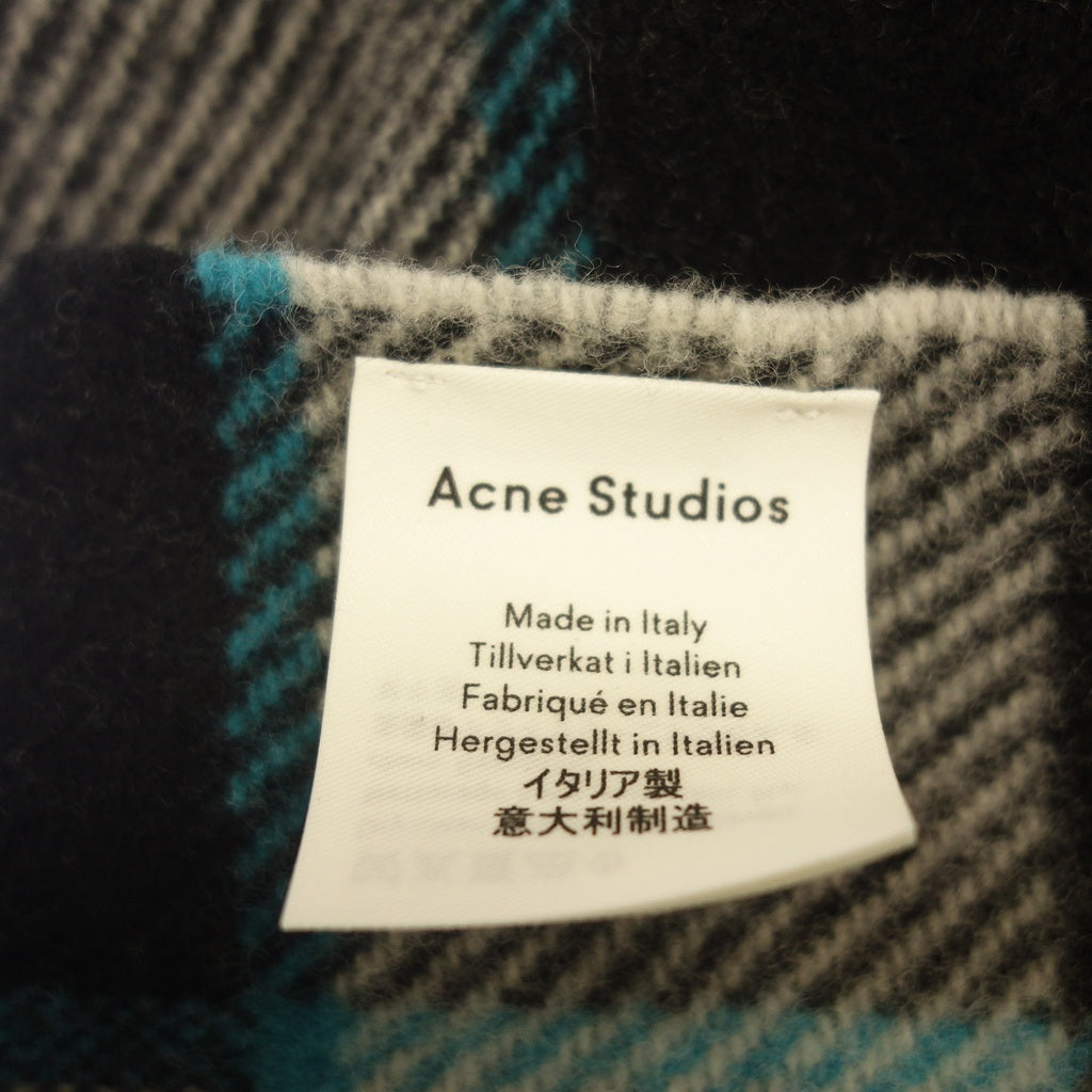 極美品◆アクネストゥディオズ スカーフマフラー ロゴチェック ACNE STUDIOUS【AFI22】