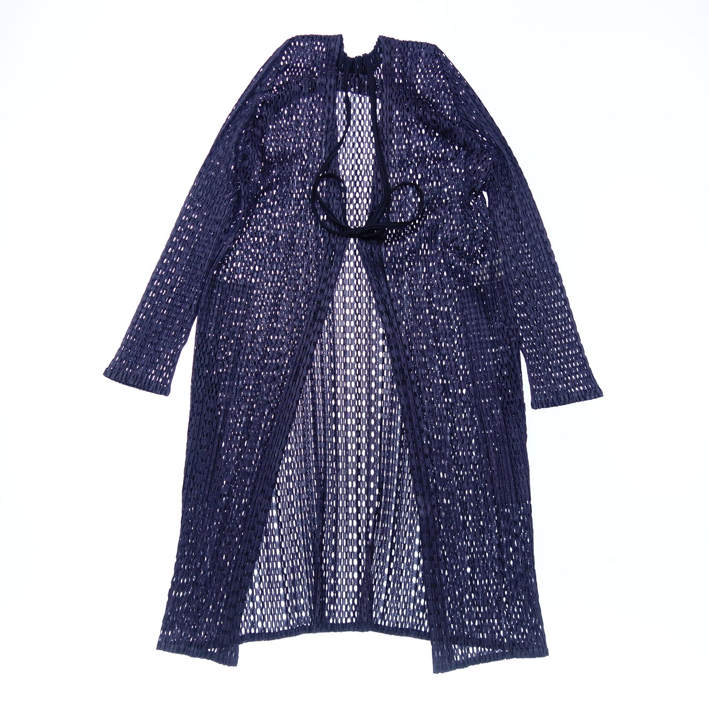 状况良好 ◆ Pleats Please Issey Miyake Haori PP93-JA582 女士 3 海军蓝 PLEATS PLEASE ISSEY MIYAKE [AFB30] 