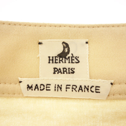 Good condition◆Hermes camisole cotton x silk beige ladies size 40 HERMES [AFB51] 