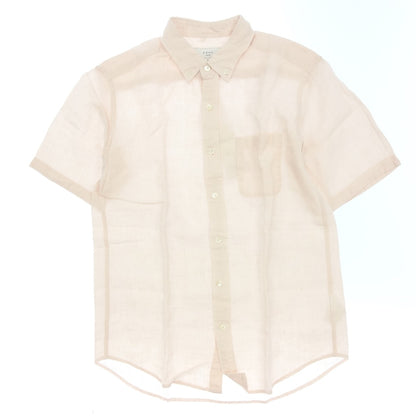 Like new ◆ Beaming Beams Short Sleeve Linen Shirt Herdman Men's Linen Pink Size SB:MING [AFB23] 