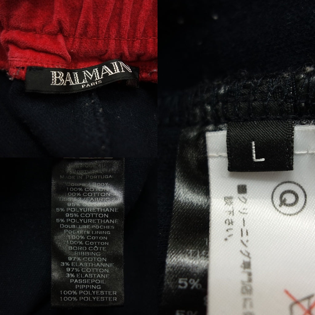 Used ◆ Balmain sweatpants bicolor men's navy x red size L BALMAIN [AFB25] 