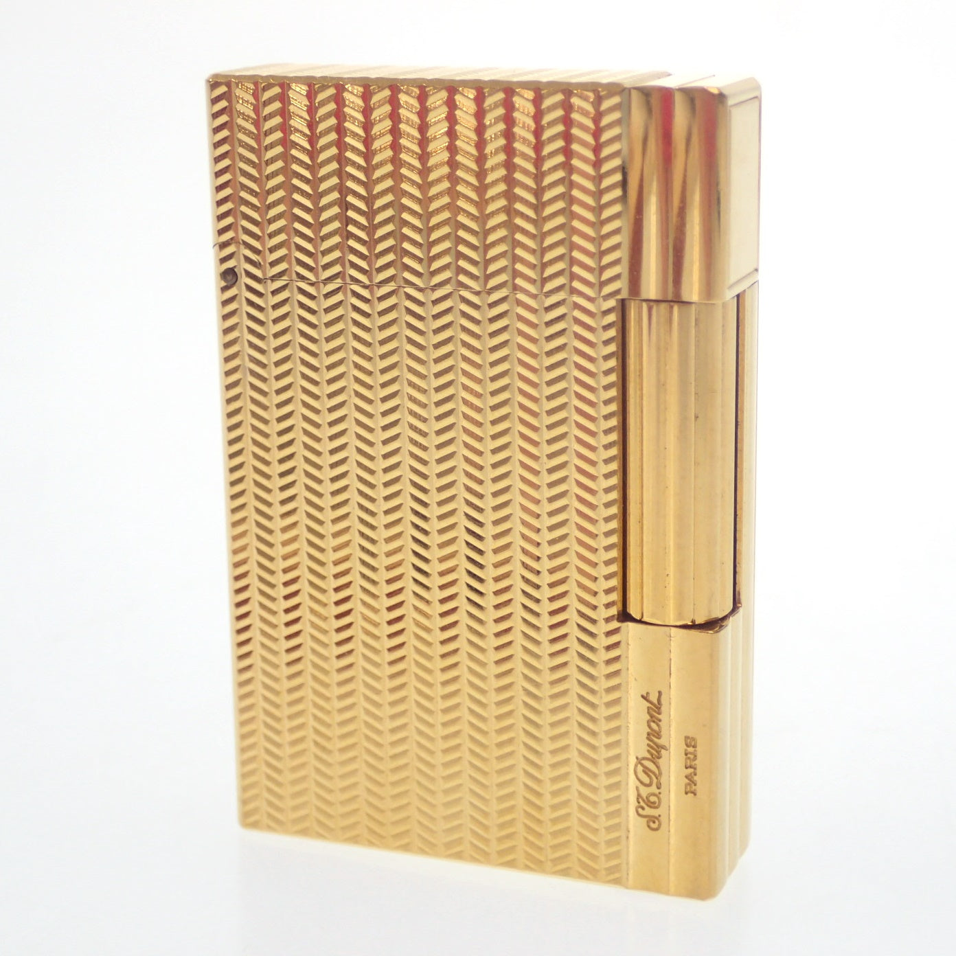 S.T. Dupont ゴールド ストライプライター オリジナルボックス付き S.T. Dupont デュポン ゴールド ガスライター オリジナル