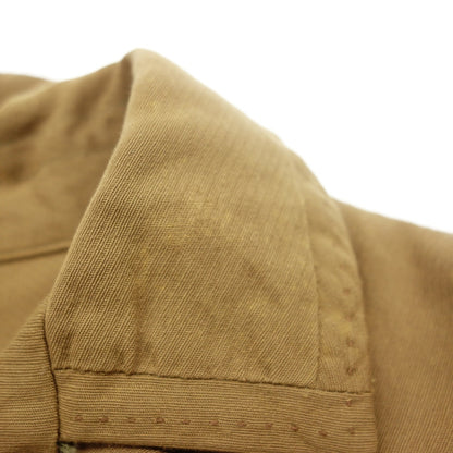 Used Vintage Open Collar Shirt 60's Men's Brown Size M Rayon Vintage [AFB42] 