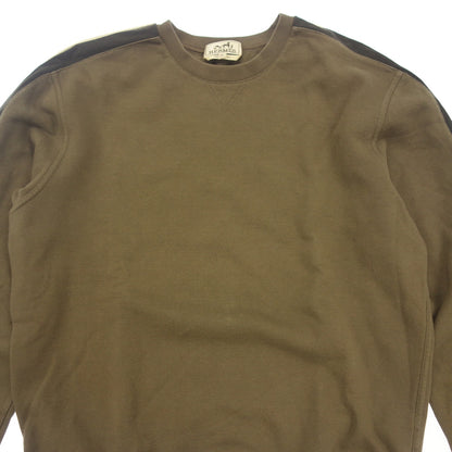 Used ◆Hermes Sweat H Line Men's Brown Brushed Back Size L Hermes [AFB33] 