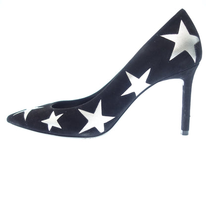 Good condition◆Saint Laurent Pointed Toe Heel Pumps Star Ladies 36 Black SAINT LAURENT [AFC21] 