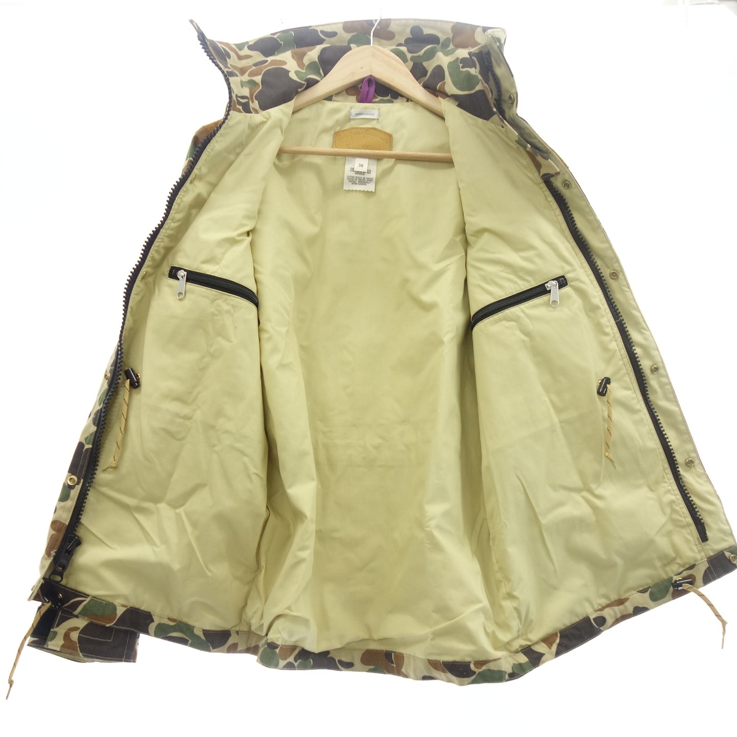 Very good condition◆Rocky Mountain Mountain Parka Suede Leather Camouflage Pattern Men's 38 ROCKY MOUNTAIN BICYCLES [AFA15] 