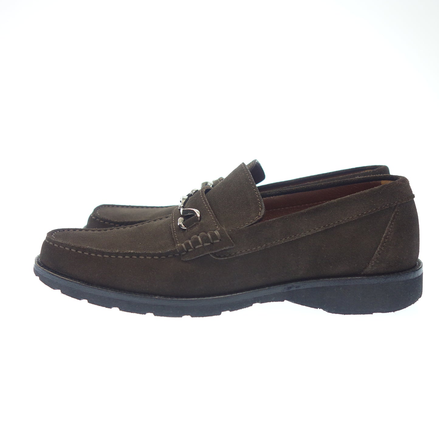 Very good condition◆A Testoni Loafer Suede Bit Men's Size M Brown a.testoni [AFD4] 