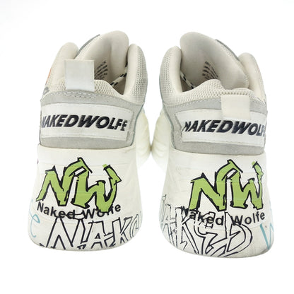 二手 NAKEDWOLFE Titan Graffiti 厚底运动鞋女式 37 白色 NAKEDWOLFE Titan Graffiti [AFC47] 