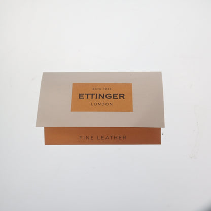 像新的一样 ◆ Ettinger 长钱包圆形拉链鳄鱼压纹黑色 ETTINGER [LA] 