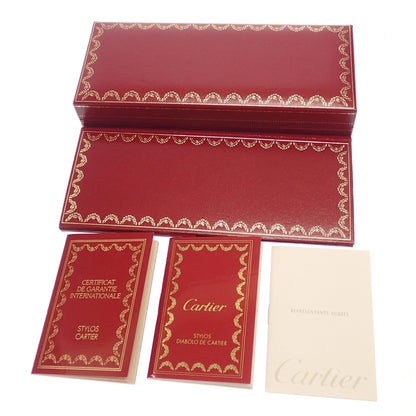品相良好 ◆ 卡地亚钢笔 Diavolo de Cartier 笔尖 18K-750 黑色 x 金色 带盒子 卡地亚 [AFI18] 