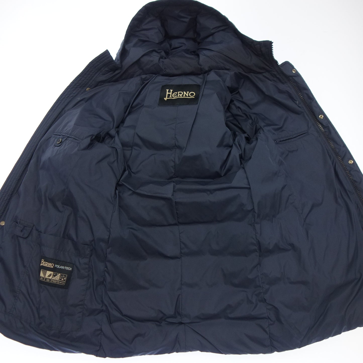 HERNO Down Coat Polartec Jacket Men's 48 Navy HERNO [AFA13] [Used] 