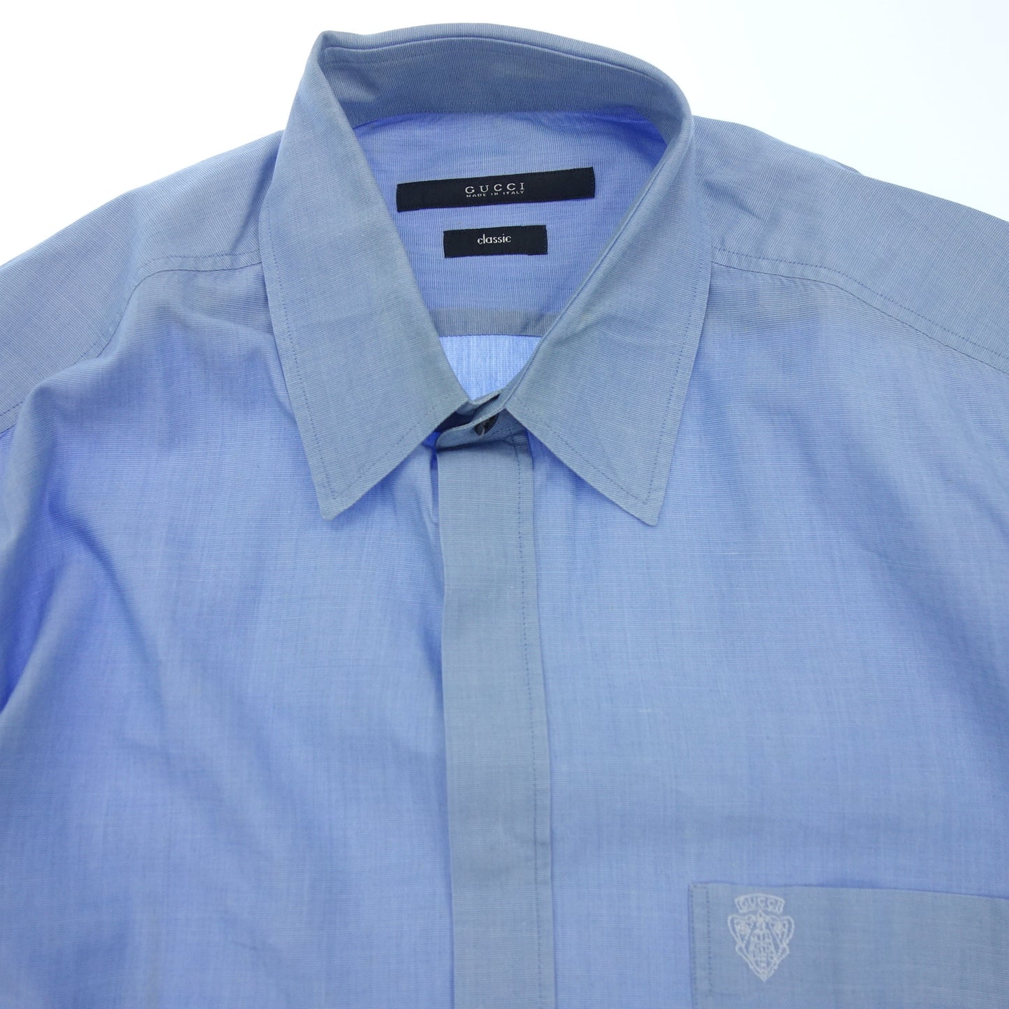 Gucci shirt classic men's blue 38 GUCCI [AFB20] [Used] 