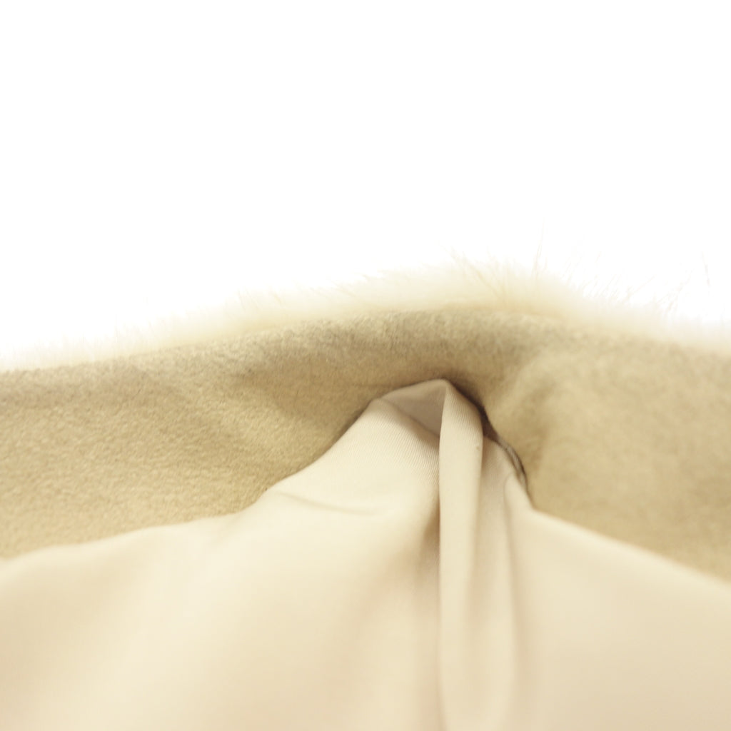 Good condition ◆ Lignaggio no collar jacket mink beige ladies size L LIGNAGGIO collezione [AFF19] 