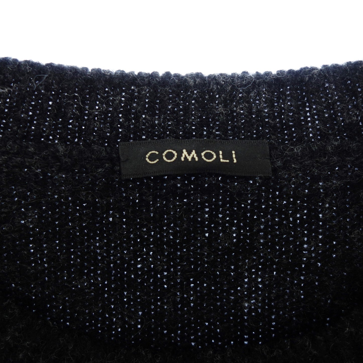 COMOLI Lambswool Crew Neck Knit W03-06009 Men's 3 Black COMOLI [AFB20] [Used] 