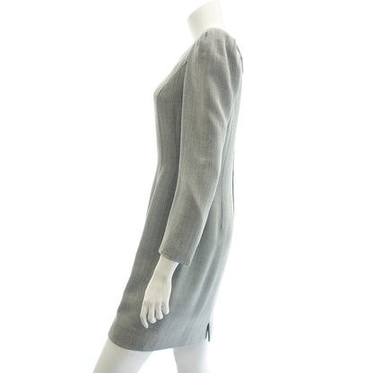 Used ◆YUKITRII Collared Dress Long Sleeve Wool Women's 9 Gray YUKITRII [AFB19] 