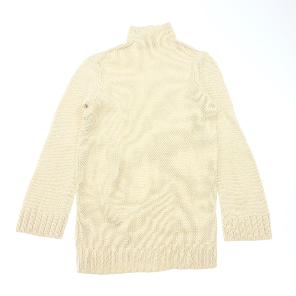 Good Condition◆JILSANDER Long Sleeve Knit Sweater High Neck Cashmere Women's Ivory Size 34 JILSANDER [AFB36] 